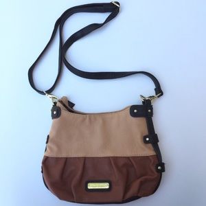 Steve Madden Color Block Crossbody Bag Purse Brown